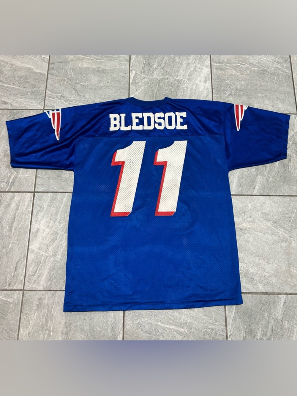 Vintage 90s Drew Bledsoe #11 Patriots Jersey Logo Athletic USA L